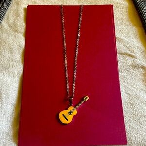 Guitar silver necklace 26 inches Acoustic .